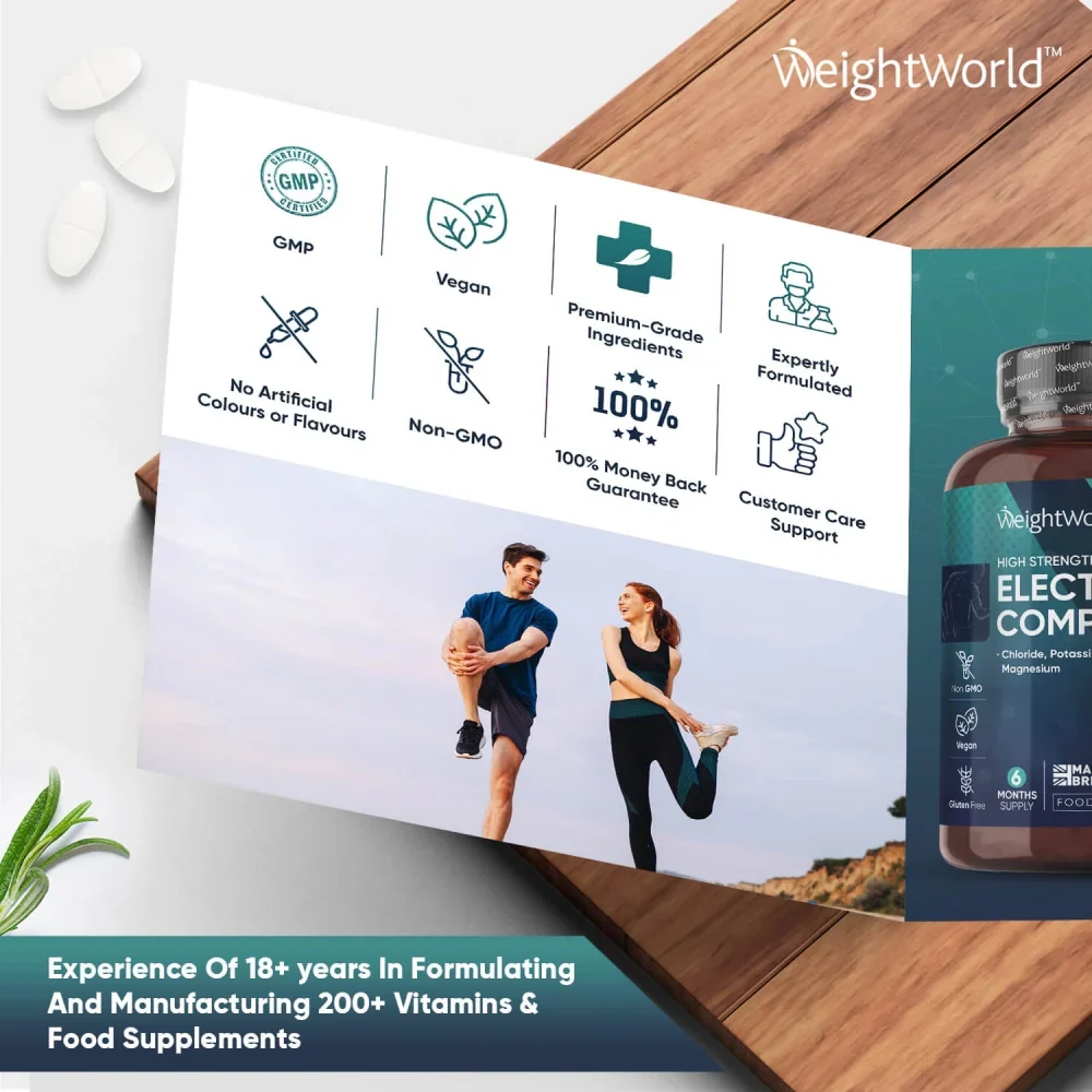 WeightWorld Complexe d'électrolytes 900 mg - 180 comprimés