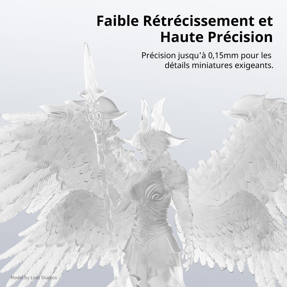ANYCUBIC Résine Lavable à l'Eau 2.0, 405nm UV, Faible Odeur, Nettoyage Facile pour Imprimantes 3D LCD/DLP/SLA, Transparente, 1 kg