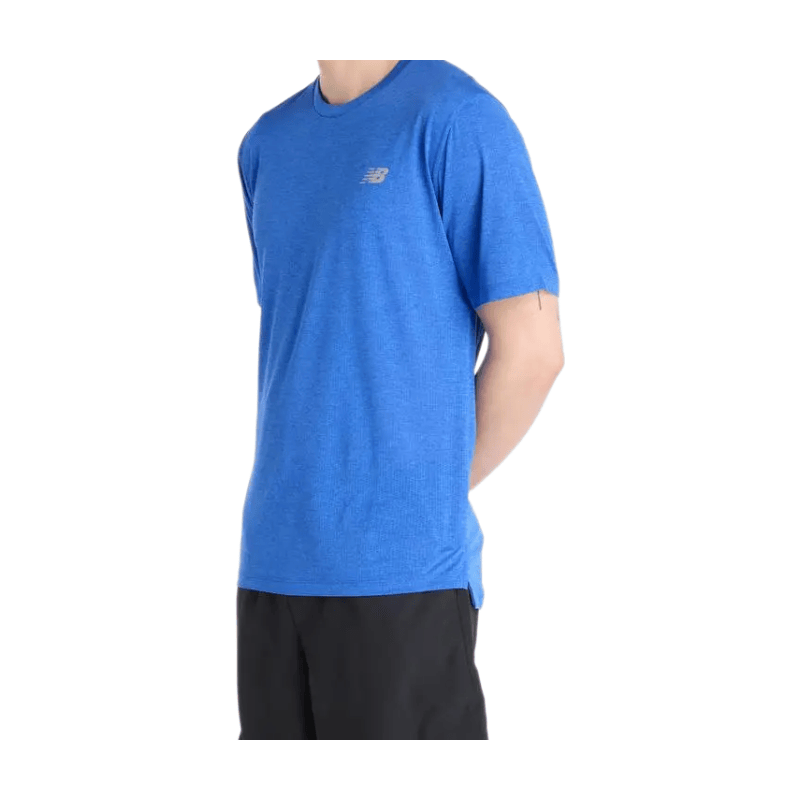 New Balance Athletics T-shirt Bleu pierre précieuse chiné