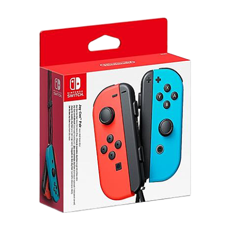 Nintendo Paire de manettes Joy-Con pour Switch - Rouge / Bleu néon