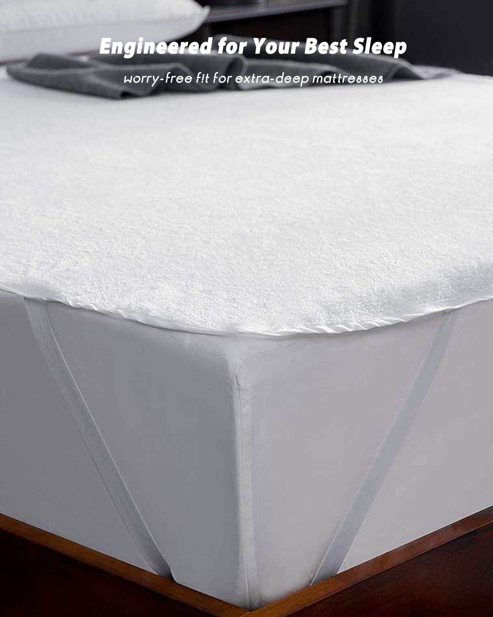 MENDALE Protège-matelas imperméable pour lit double réduit, qualité supérieure, housse avec 4 liens élastiques latéraux, convient aux matelas jusqu’à 30 cm de profondeur, 135 x 200 cm