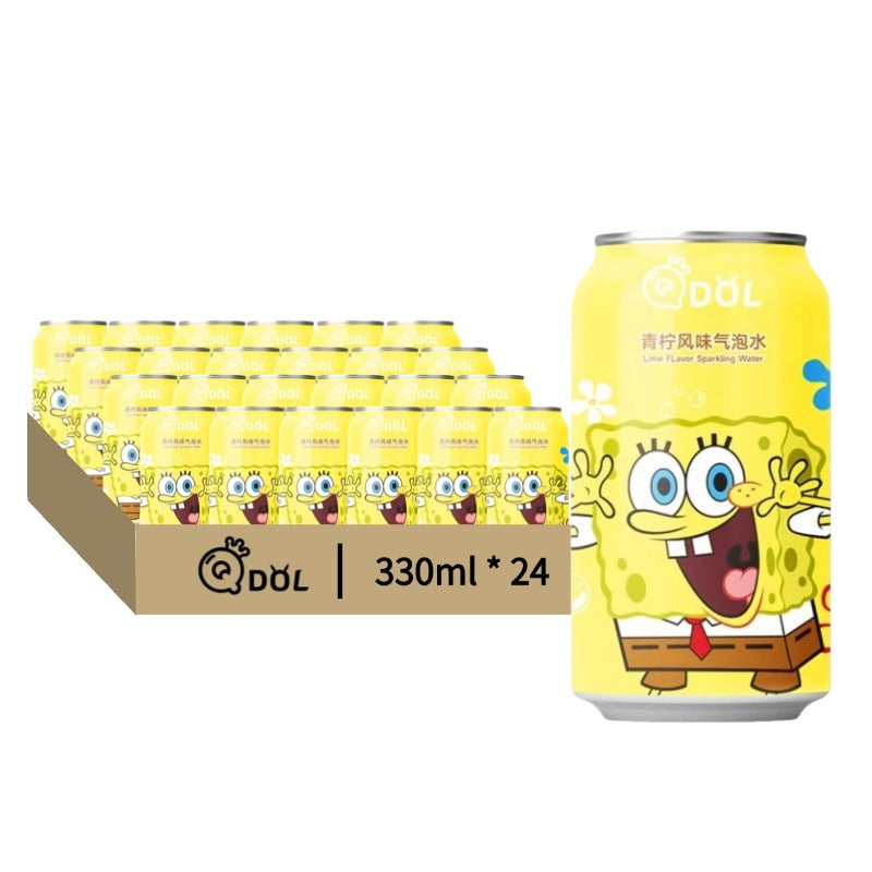 QDOL SpongeBob SquarePants Eau Pétillante Saveur Citron Vert 330 ml * 24