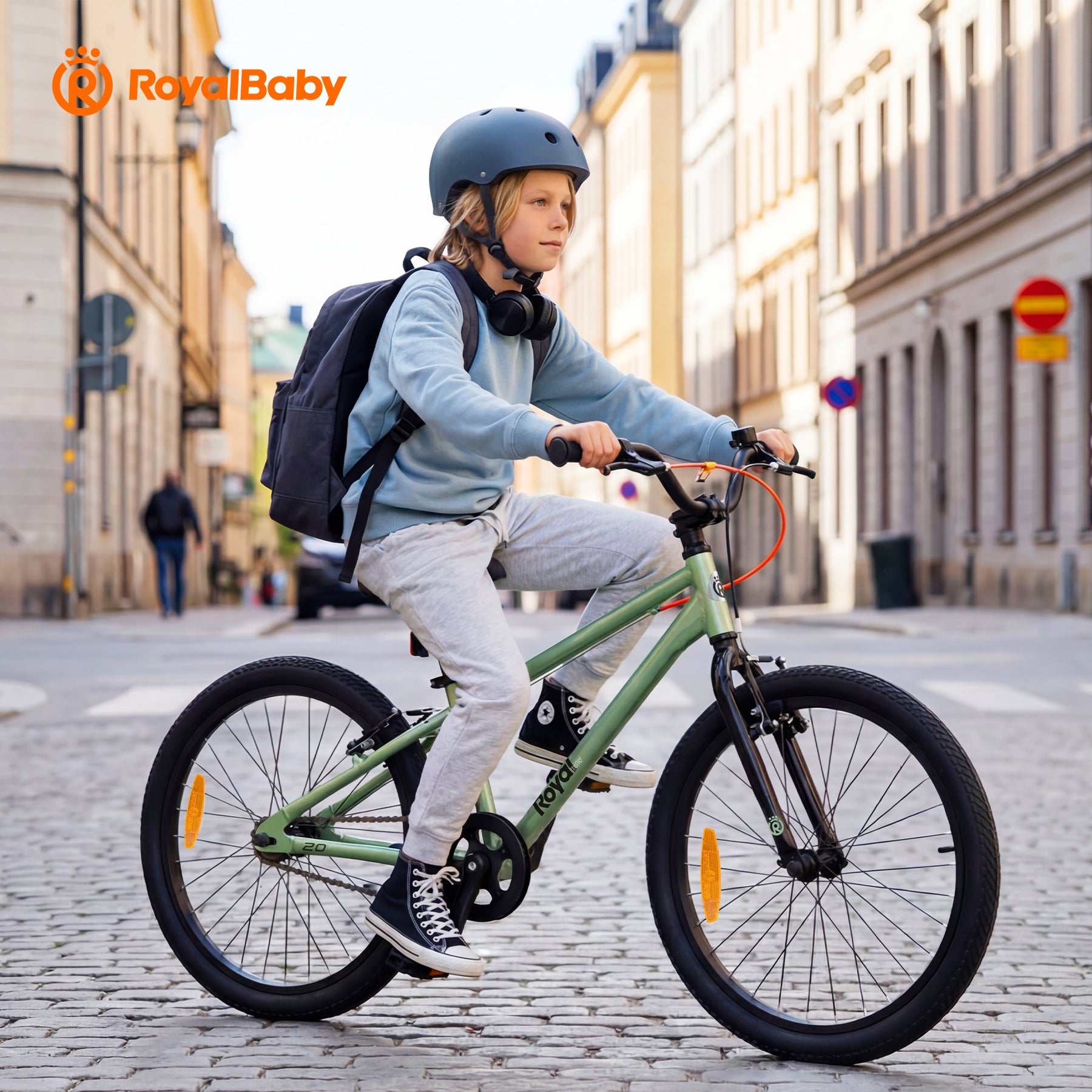RoyalBaby+ Vélo pour enfants+ Aluminium Freestyle PRO+ 20 pouces Vert, Poids net 7,4 kg