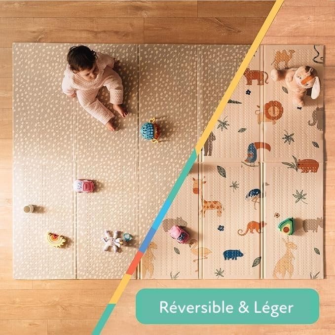 Nuby Tapis d'éveil réversible - Safari