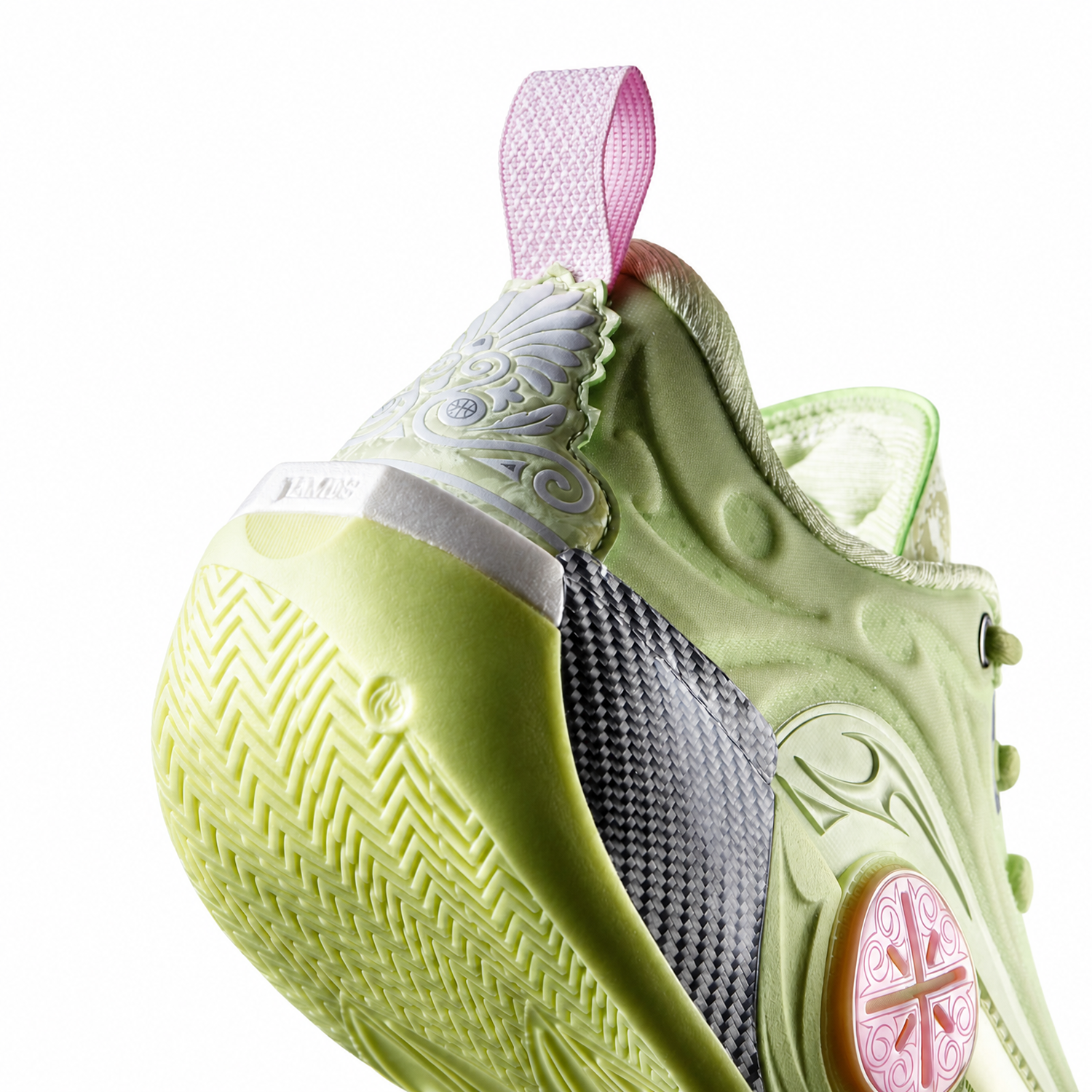 EU43 LI-NING Way of Wade 12 Chaussures de basket professionnel pour homme intérieur et extérieur - Rose papillon vert