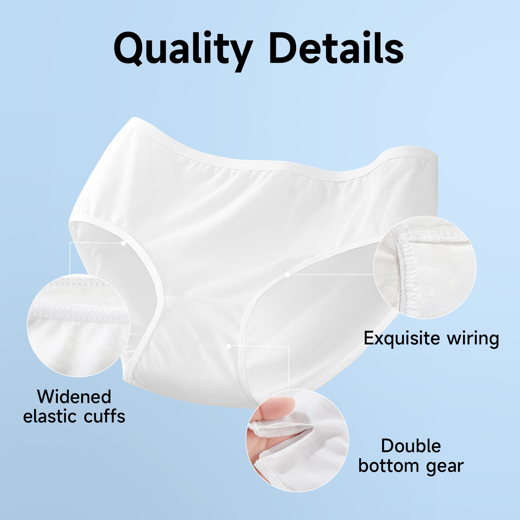 YIJINCHAN Lot de 3 sous-vêtements jetables en 100 % coton - Taille XL