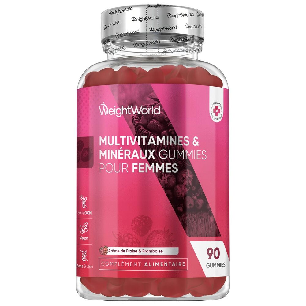 WeightWorld Gommes multivitaminées pour femmes, 90 gommes