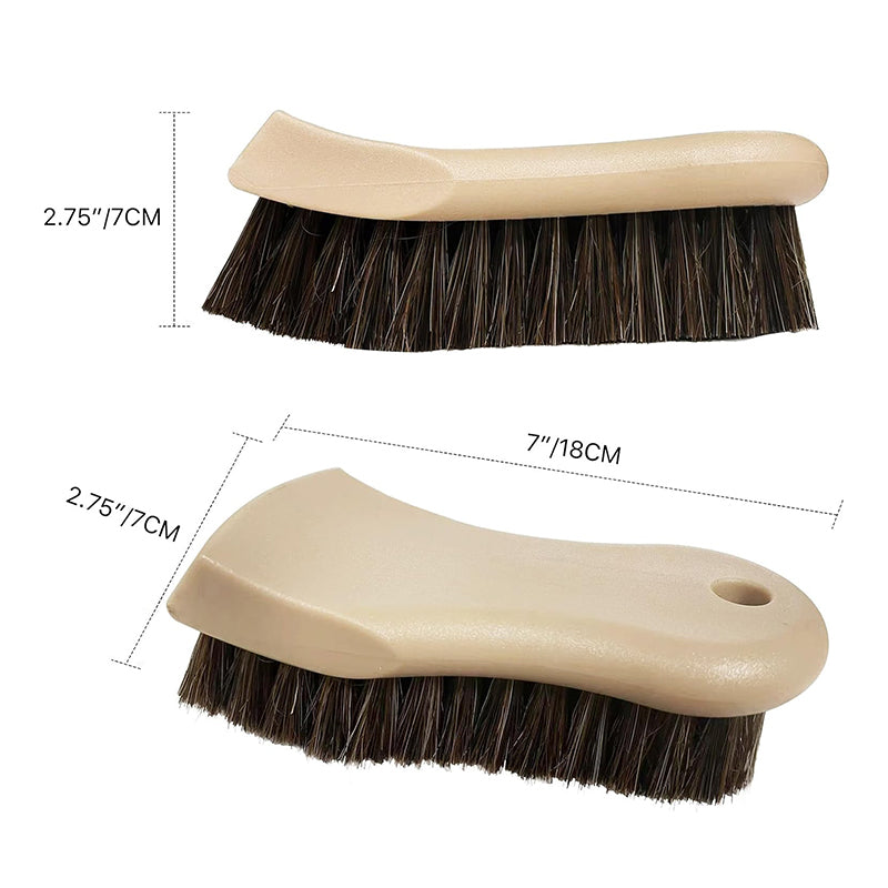 JORDAN&JUDY Lot de 2 brosses à chaussures en plastique, poils durs et souples, nettoyage en profondeur
