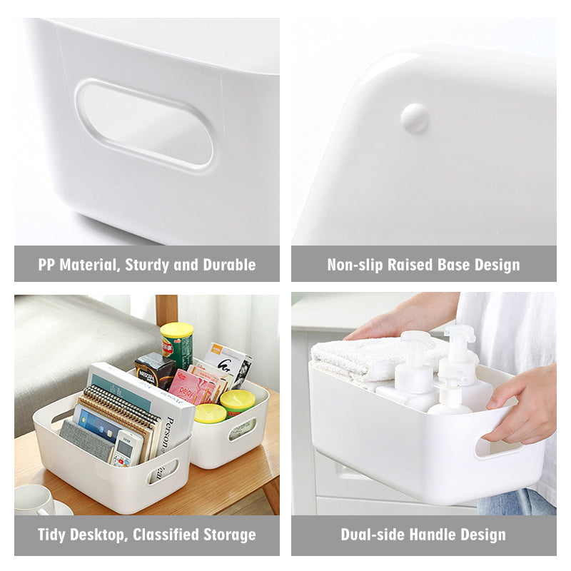 Vilscijon Lot de 10 bacs de rangement multifonction - Blanc