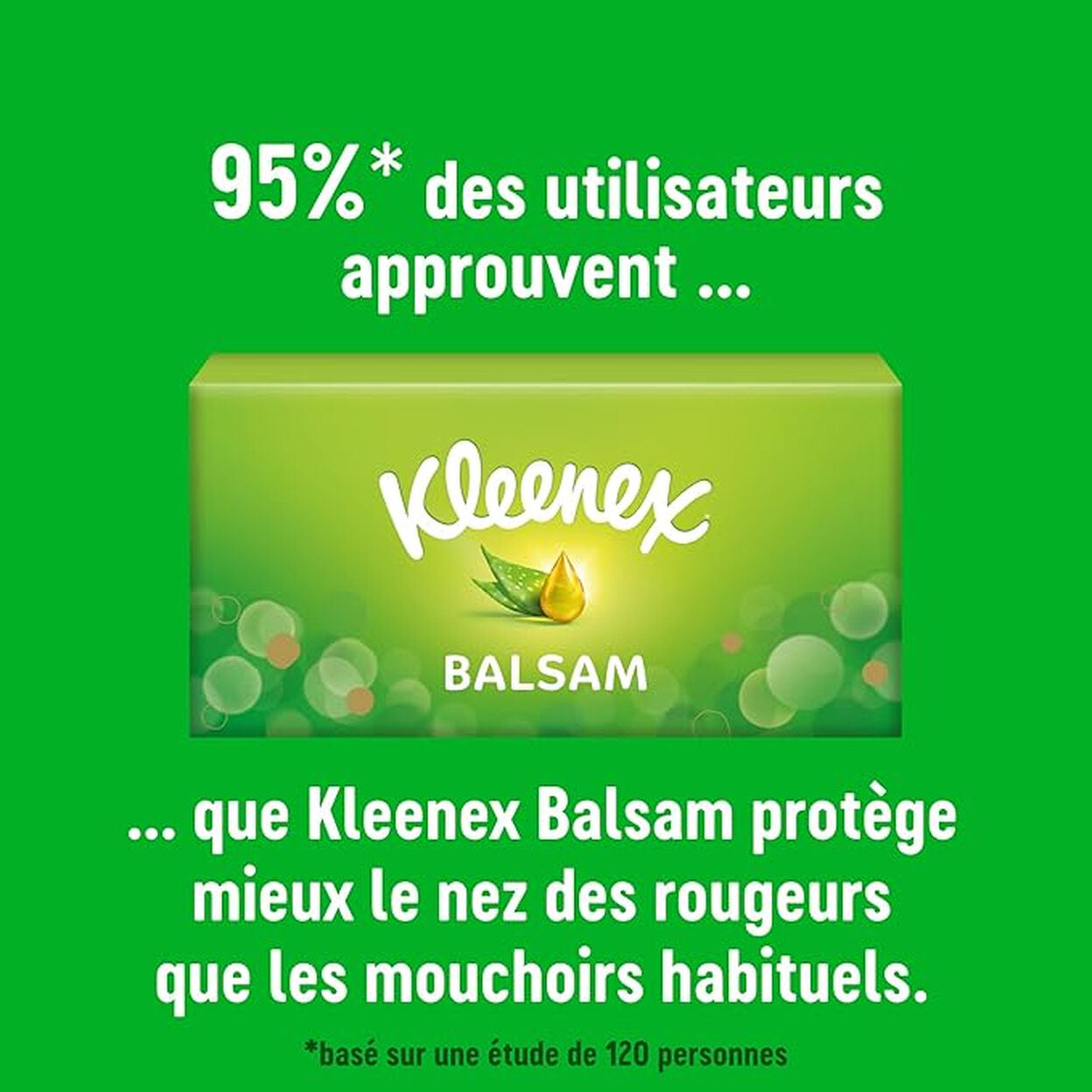 KLEENEX Balsam Mouchoirs en Papier Formule Baume à l'Aloe Vera, 2 Paquets de Poche (2 Paquets de 1)