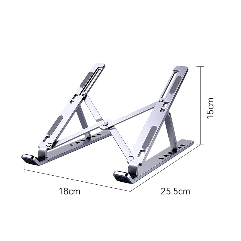 JORDAN&JUDY Support pour ordinateur portable réglable en aluminium argent - 45,7 cm