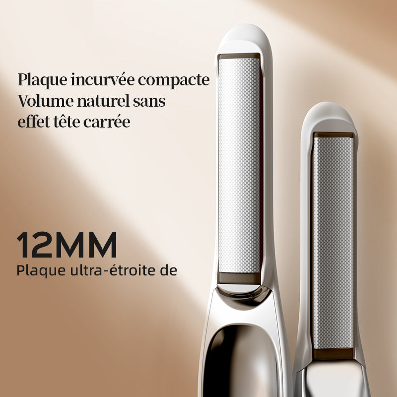 lena Pince lissante sans fil 12 mm plaque incurvée technologie de chauffage MCH volume haut de tête 150 g