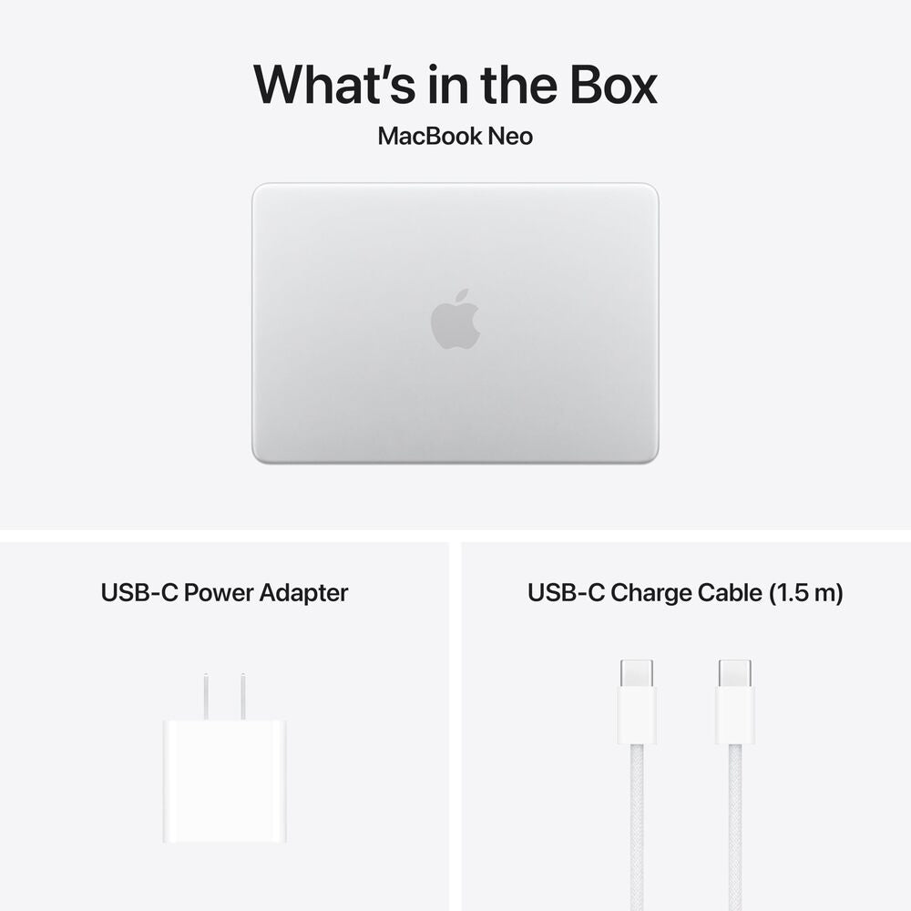 Apple MacBook Neo 13 pouces, 8 Go RAM, 256 Go SSD, puce A18 Pro avec CPU 6 cœurs et GPU 5 cœurs, Indigo, AZERTY