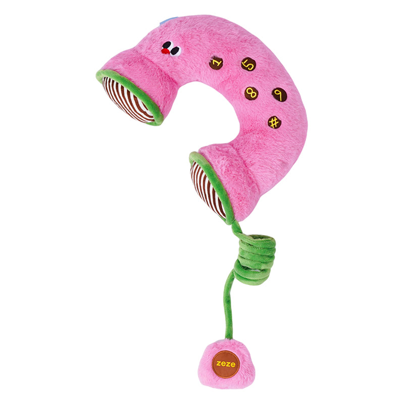 ZEZE Coussin pour chat en forme de téléphone rétro - Rose/vert