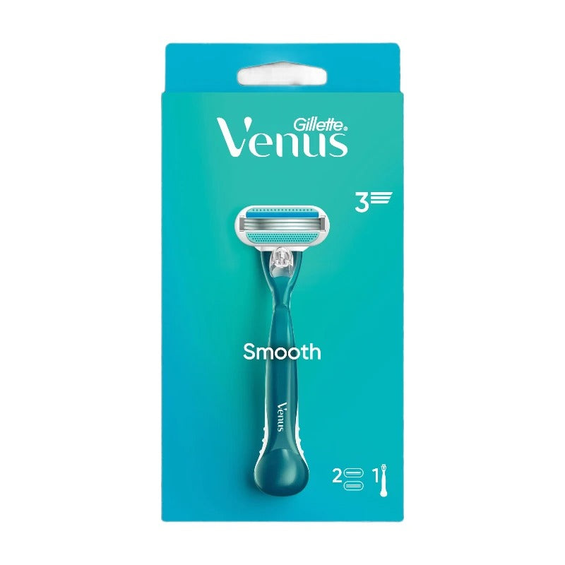 Gillette Venus Smooth Rasoir pour femme 1 manche + 2 recharges de lames de rasoir