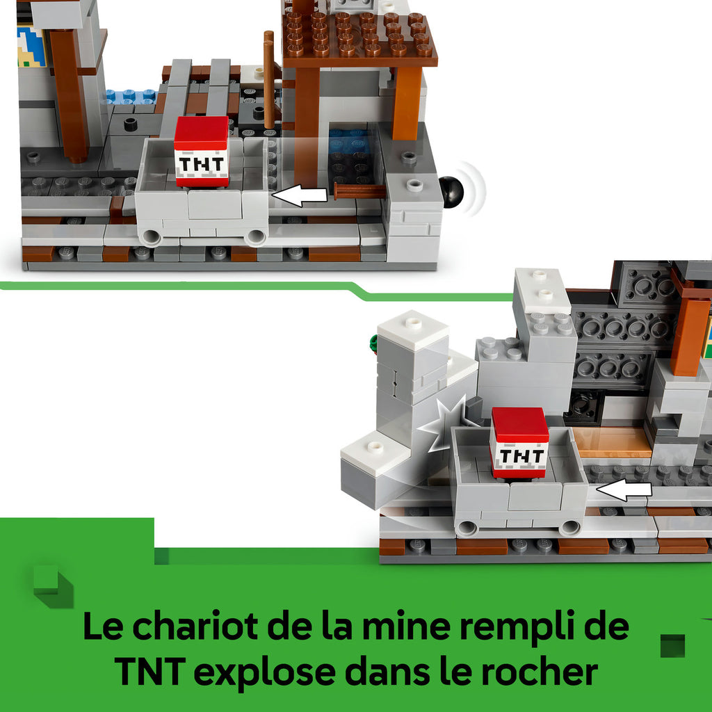 LEGO Minecraft La Mine de la Pioche 21277 Set de Construction avec Minifigurines Alex & Miner (530 Pièces)