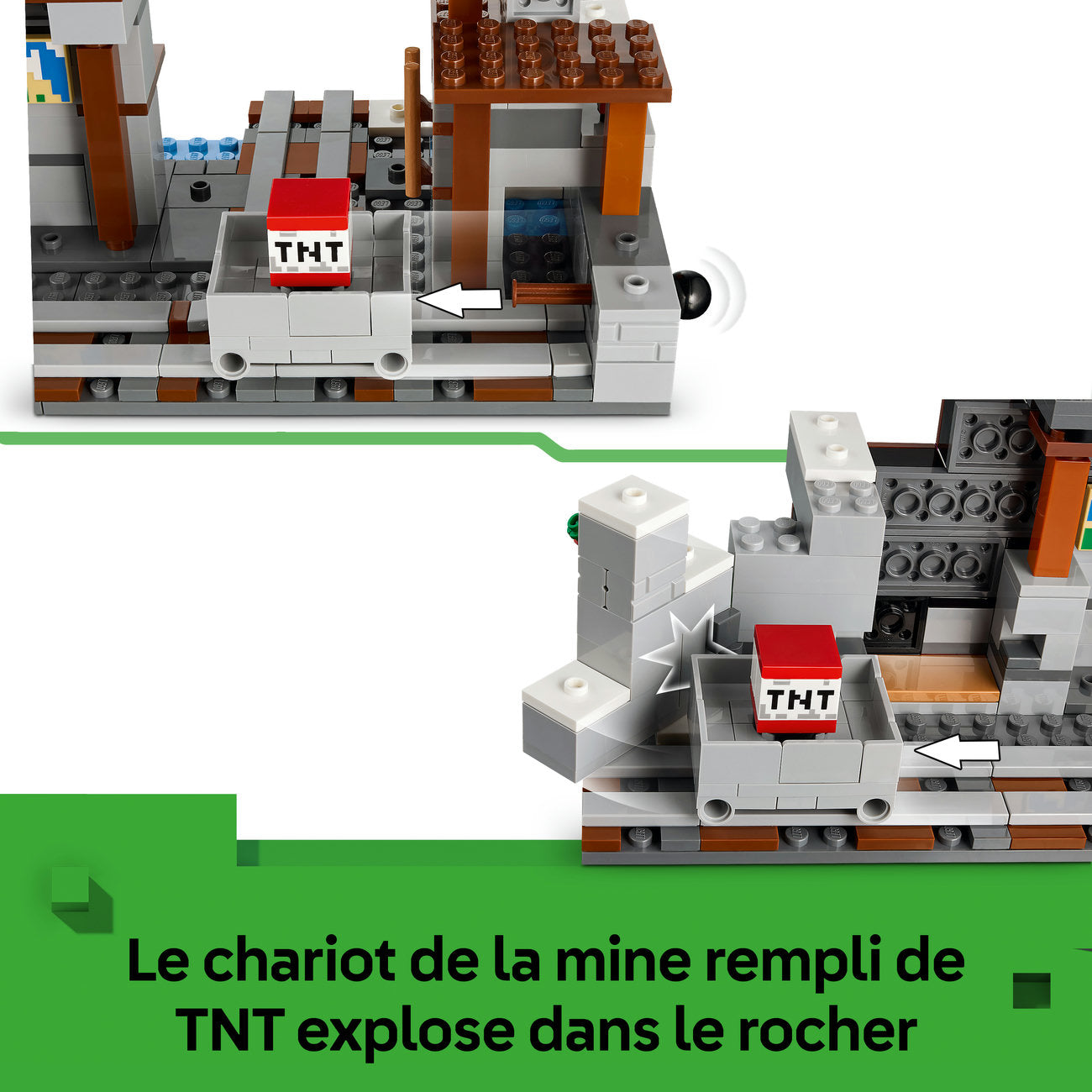 LEGO Minecraft La Mine de la Pioche 21277 Set de Construction avec Minifigurines Alex & Miner (530 Pièces)