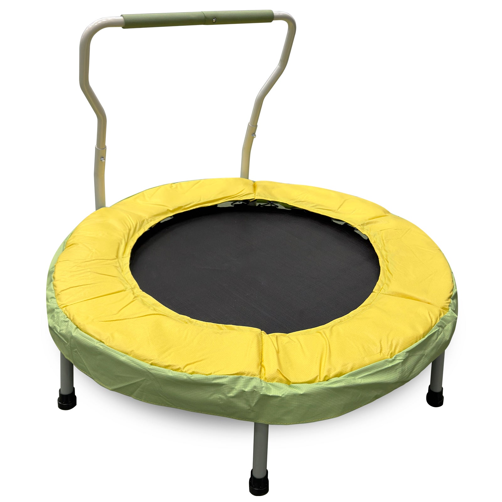 SPORTSOUL Mini trampoline pour enfants 3-6 ans avec barre de maintien en mousse très sûre, Trampoline d'intérieur pour tout-petits 36 pouces avec housse sans interstice pour intérieur