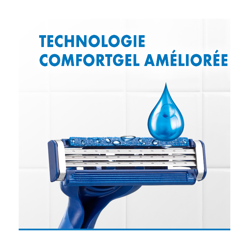Gillette Sensor3 - Rasoirs jetables - Lot de 3 rasoirs