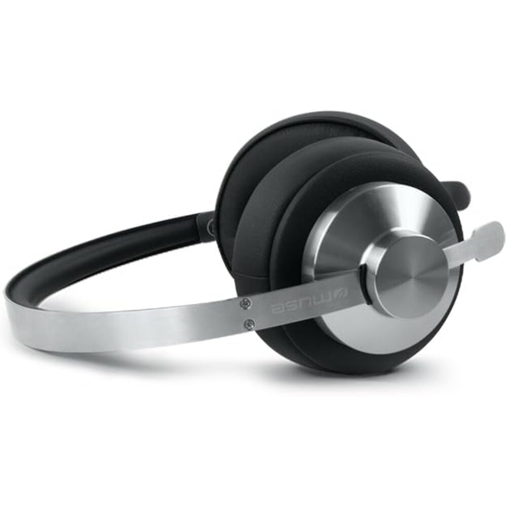 Muse M-298 SBL Casque Bluetooth circum-aural ANC avec 66 heures d'autonomie, USB-C, aux, appels mains libres et arceau confortable