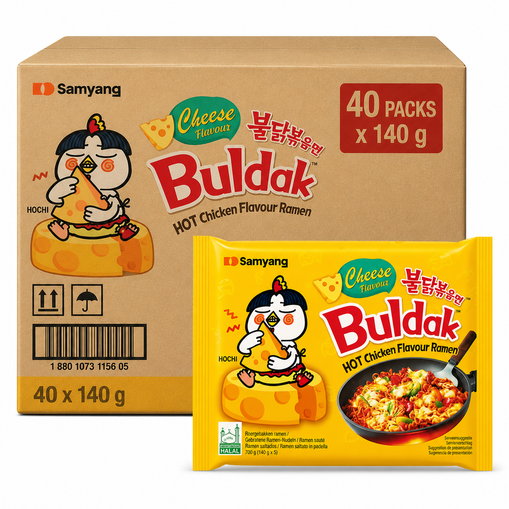 SAMYANG Buldak Nouilles instantanées saveur poulet épicé et fromage - 40 x 140 g