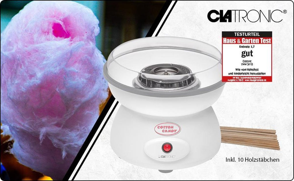 Clatronic ZWM 3478 Machine à barbe à papa avec bol rotatif 500 W