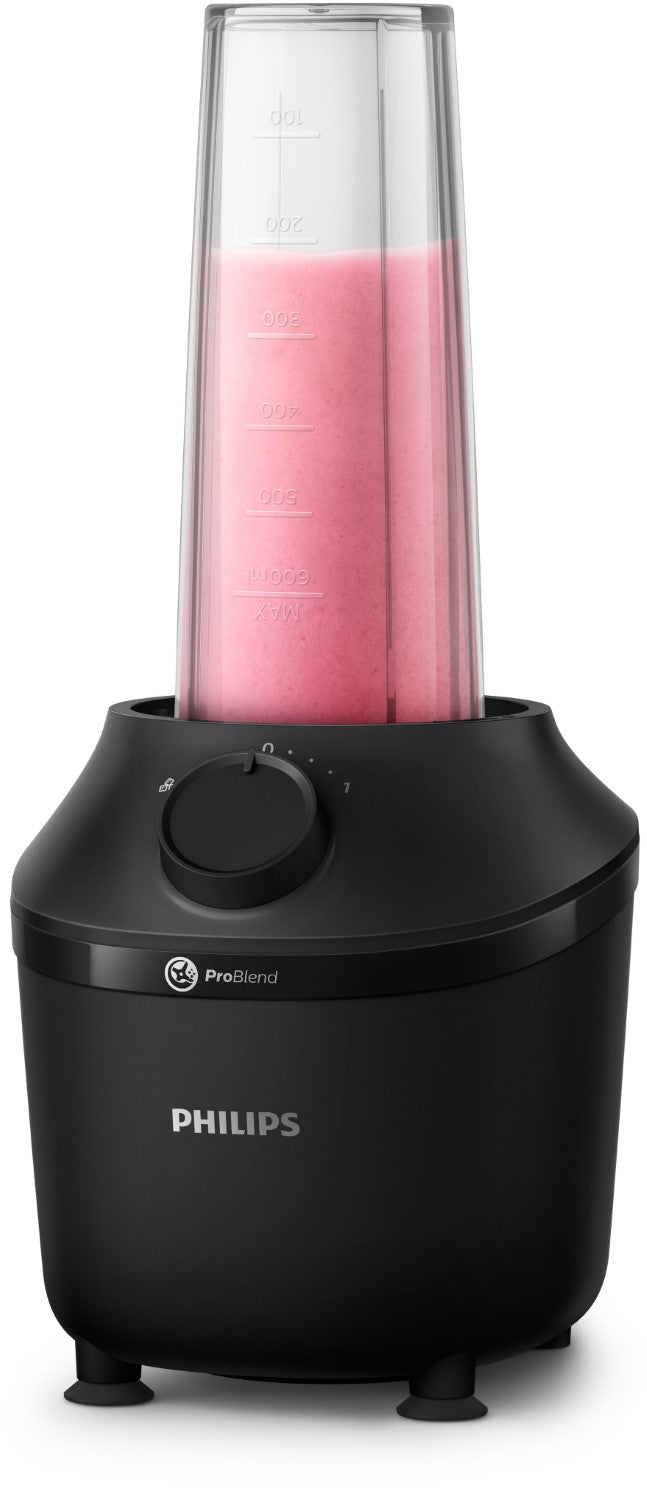 Philips HR2041/41 Mixeur, Série 3000, 1,9 L, 450 W, Noir, Avec gourde