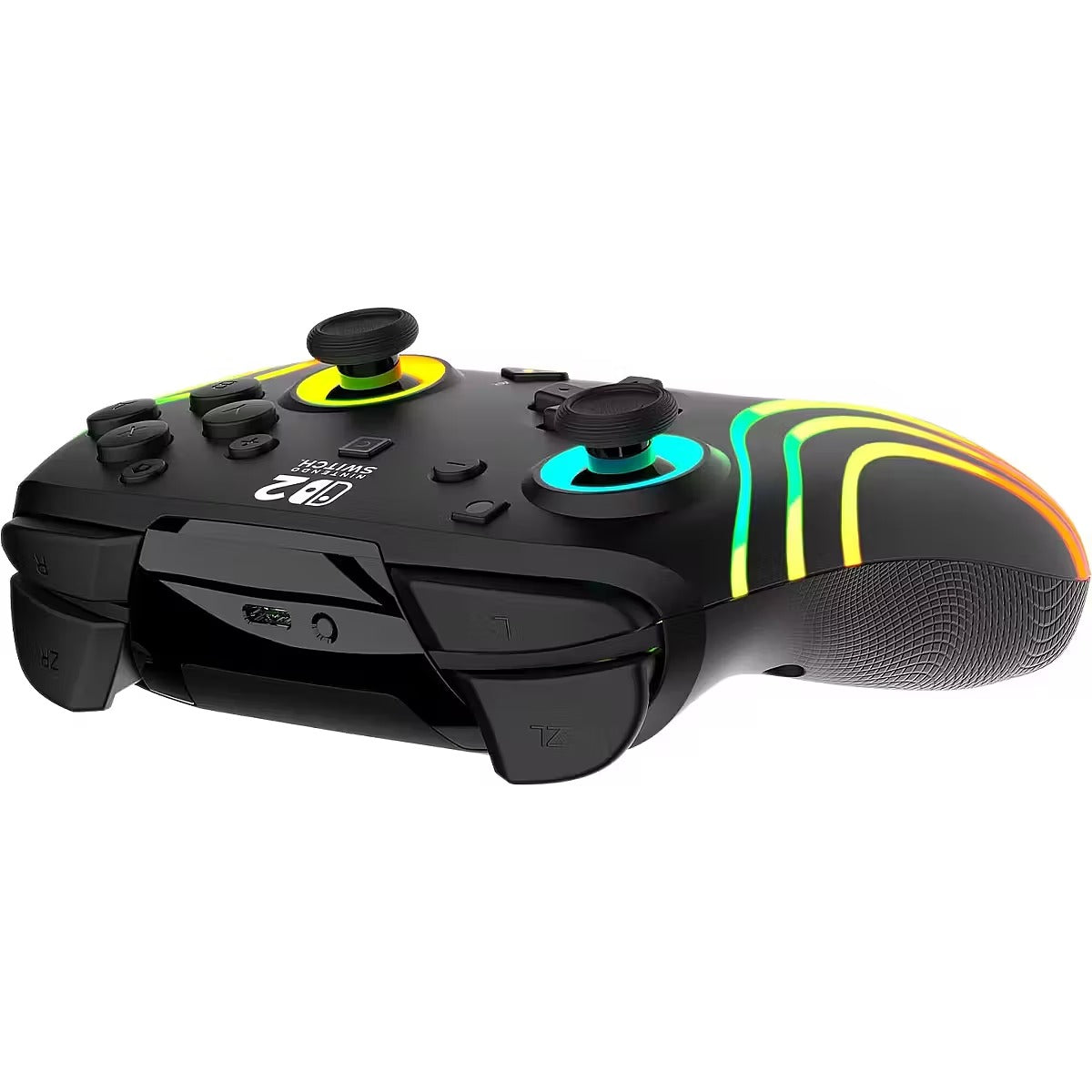 Turtle Beach Afterglow Wave Manette Sans Fil RGB - Joysticks TMR, Batterie 20h, Bouton C pour GameChat, 2 Boutons Programmables - Nintendo Switch 2 & Switch - Noir