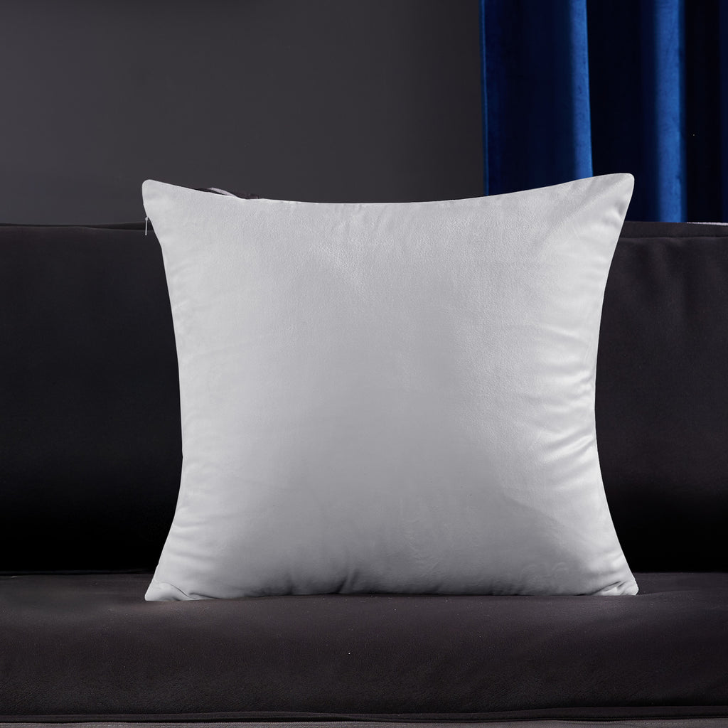 Deconovo Housse de coussin en velours néerlandais - Gris clair - 45 x 45 cm - 1 pièce
