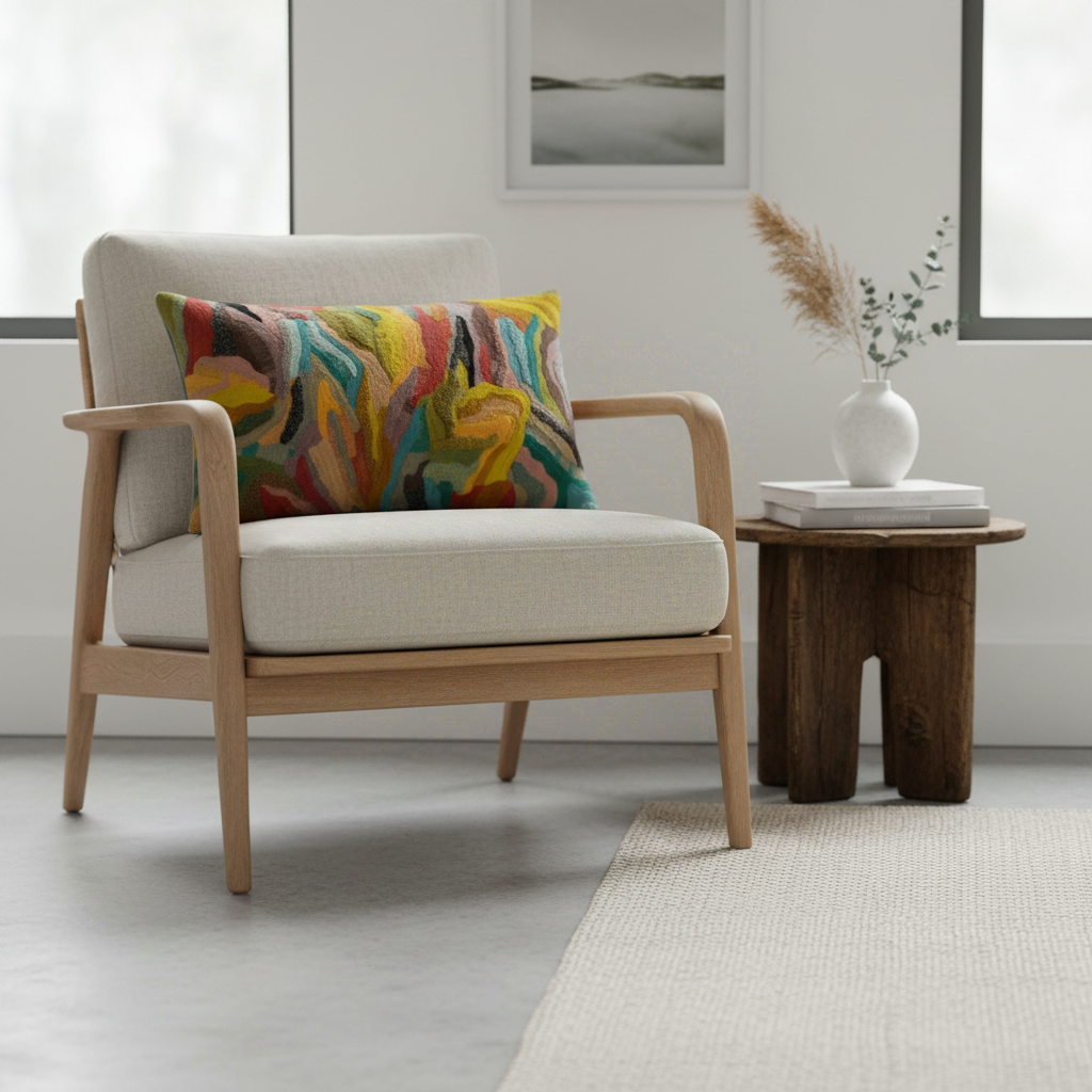 Housse de coussin brode betty mineral