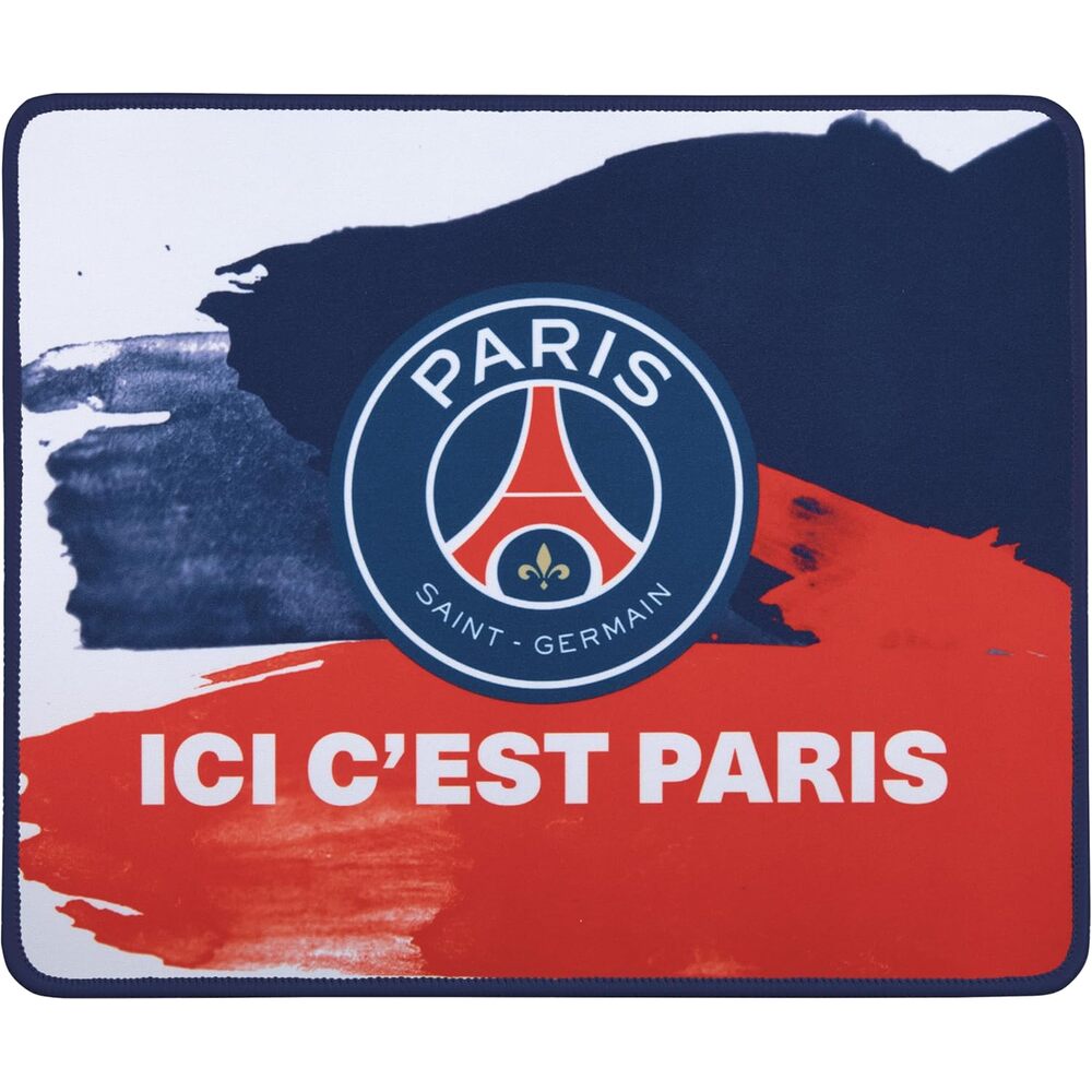 Konix PSG Tapis de souris gaming 32 x 27 cm - Surface en silicone 3D ultra fine - Base antidérapante - Motif "Ici c'est Paris"