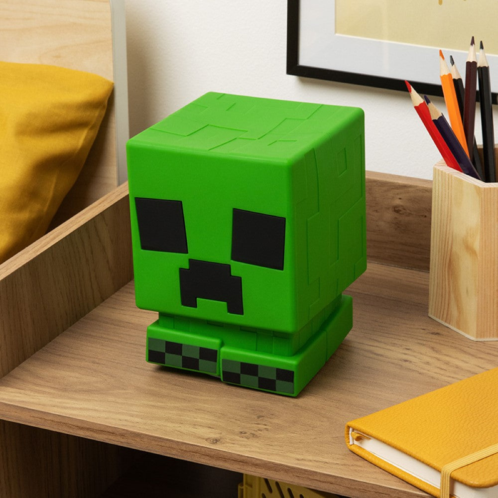 MINECRAFT Creeper SquishyGlo Lampe en Silicone Rechargeable - sous Licence Officielle - Changement de Couleur