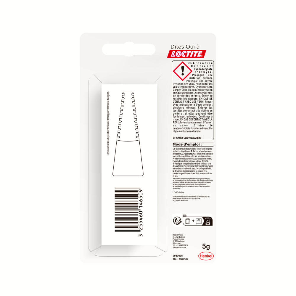 Loctite - Super Glue-3 Précision (flacon de 5 g) – Colle forte pour réparations précises – liquide tous matériaux – transparente à séchage rapide