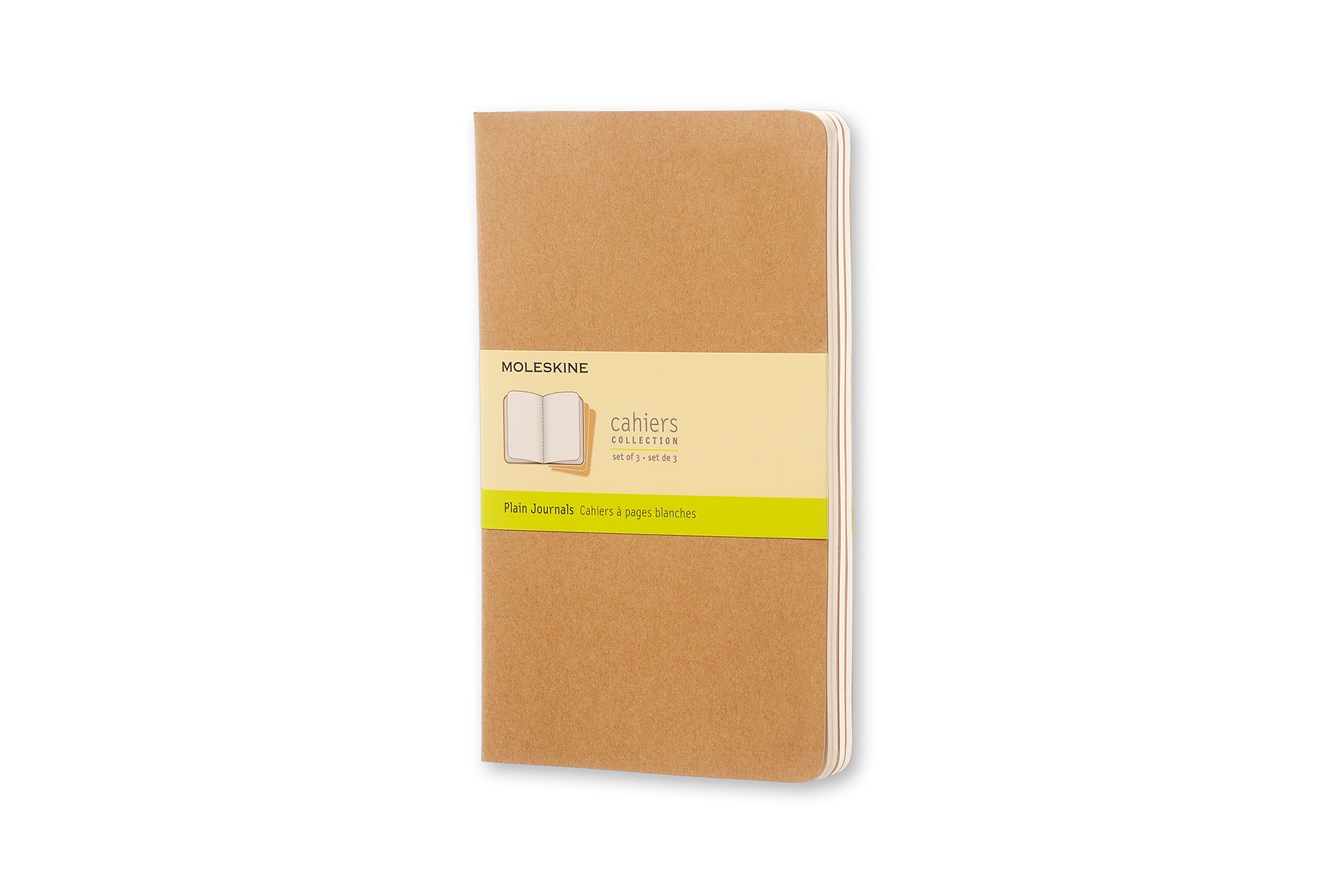 MOLESKINE lot de 3 cahiers grand format pages blanches
