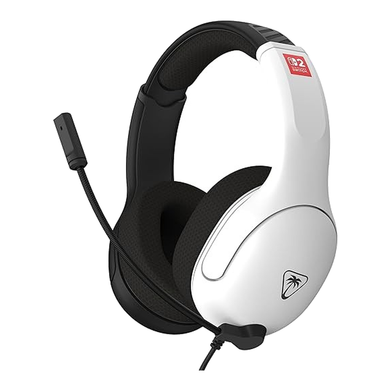 TURTLE BEACH Airlite Fit Casque Gaming Filaire (Prise 3.5mm) - Micro Muet par Basculement - Nintendo Switch 2, Switch, Switch OLED, Switch Lite, PC & Mobile - Noir/Blanc