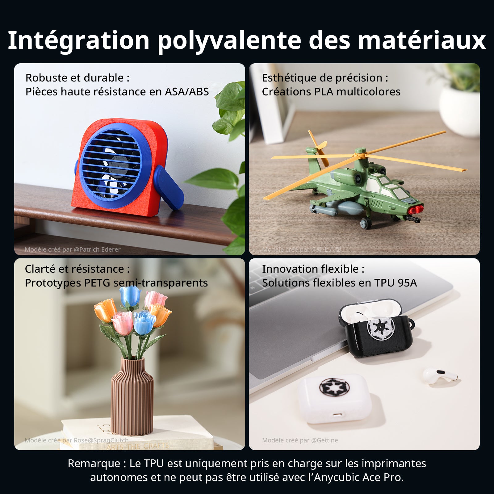 ANYCUBICxnotre partenaire Imprimantes 3D Kobra S1 Combo 250*250*250 mm Vitesse d'impression jusqu'à 600 mm/s