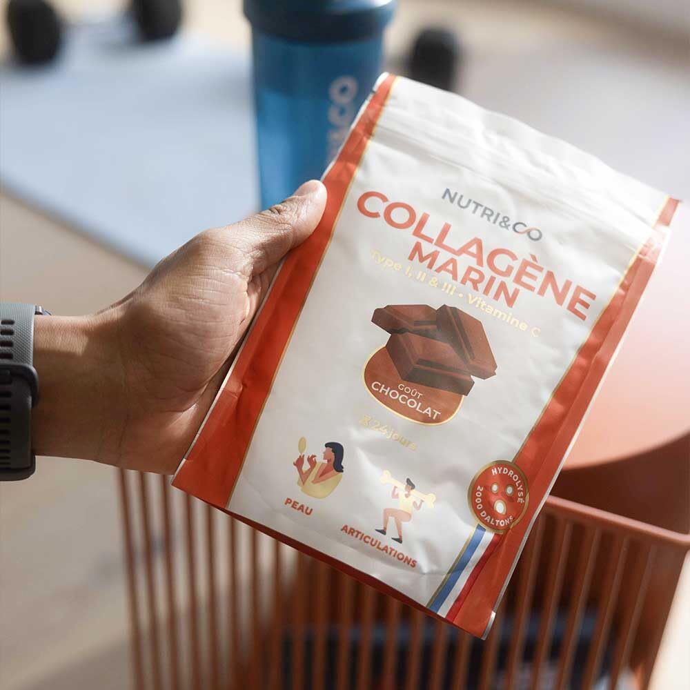 Nutri&Co Collagène marin type 1, 2 et 3 - goût cacao - 240 g