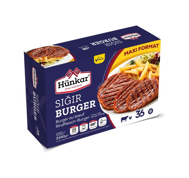HÜNKAR Sigir Burger Halal x36 - 2340 g