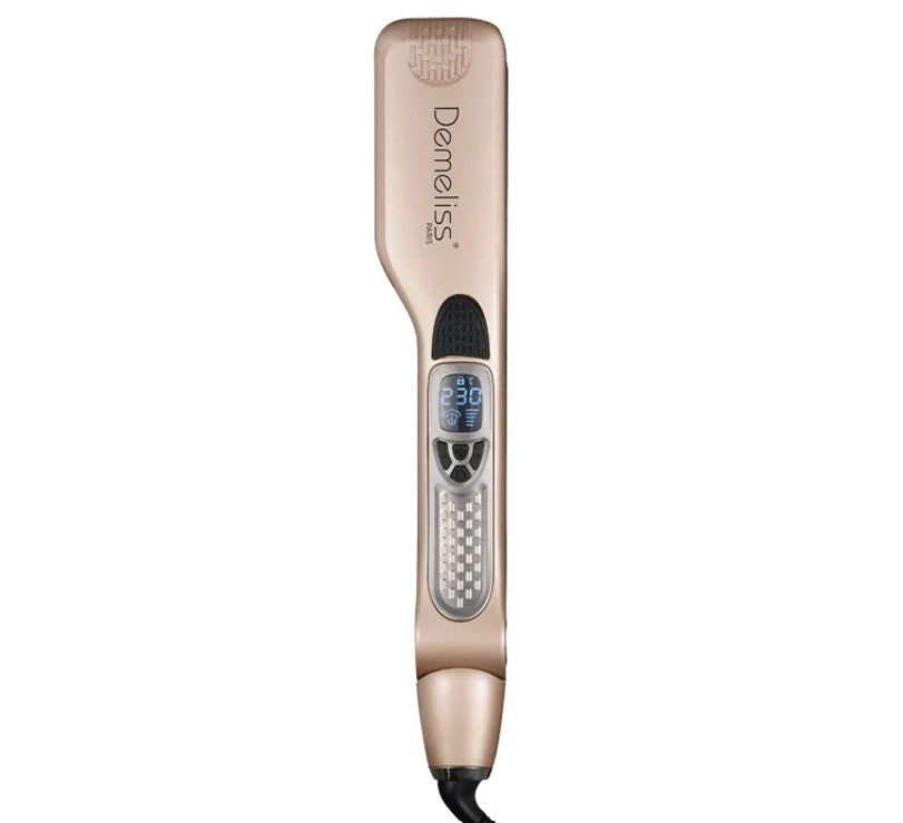 SAINT ALGUE Demeliss Titanium - Lisseur Vapeur Professionnel à Plaques Titane, Hydratation Intense, Or