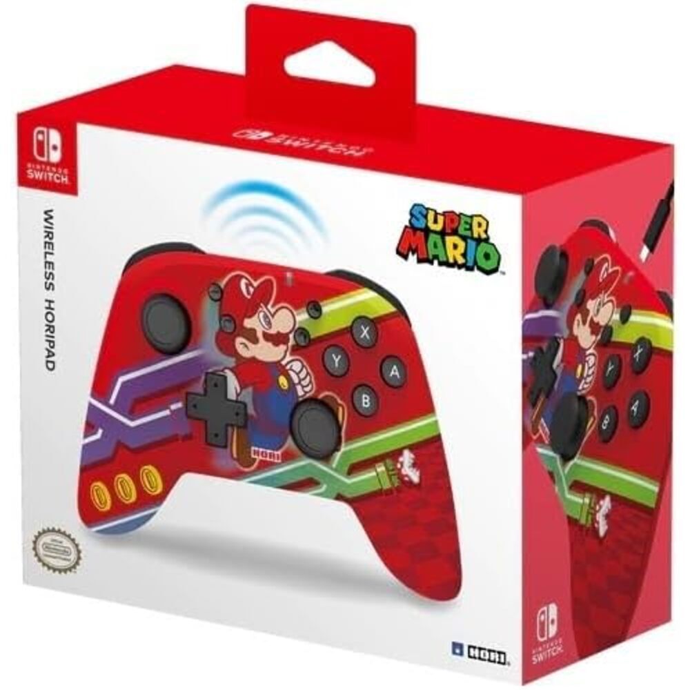HORI Manette sans fil Horipad pour Switch - Édition Super Mario