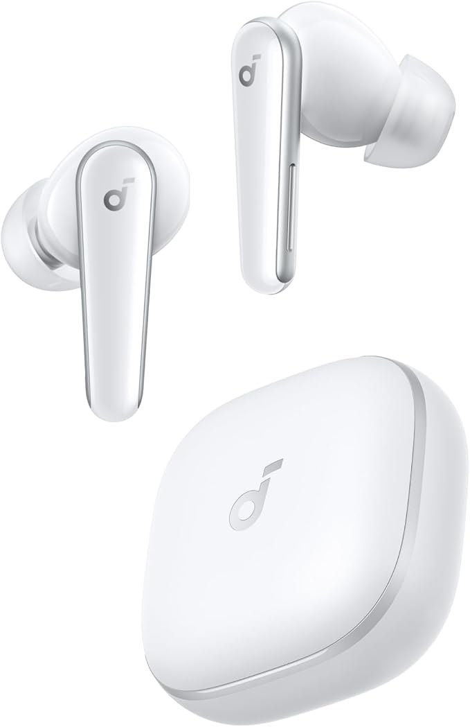 Soundcore Liberty 5 - Écouteurs sans fil à réduction de bruit, réduction vocale 2x plus puissante, réduction de bruit adaptative en temps réel, charge rapide, audio Dolby