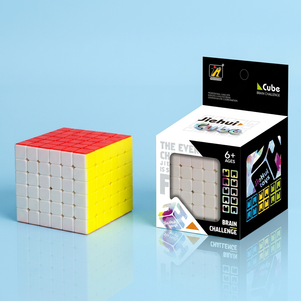 V-Cube 6x6 Speed Cube, sans Autocollants Couleur Unie, Défi Absolu Puzzle en ABS