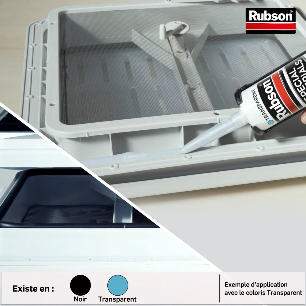 Henkel Rubson – Mastic Special Materials Autos-Bateaux (cartouche de 280 ml) – Mastic noir à base de silicone pour collages et réparations – Etanche pour nombreux matériaux