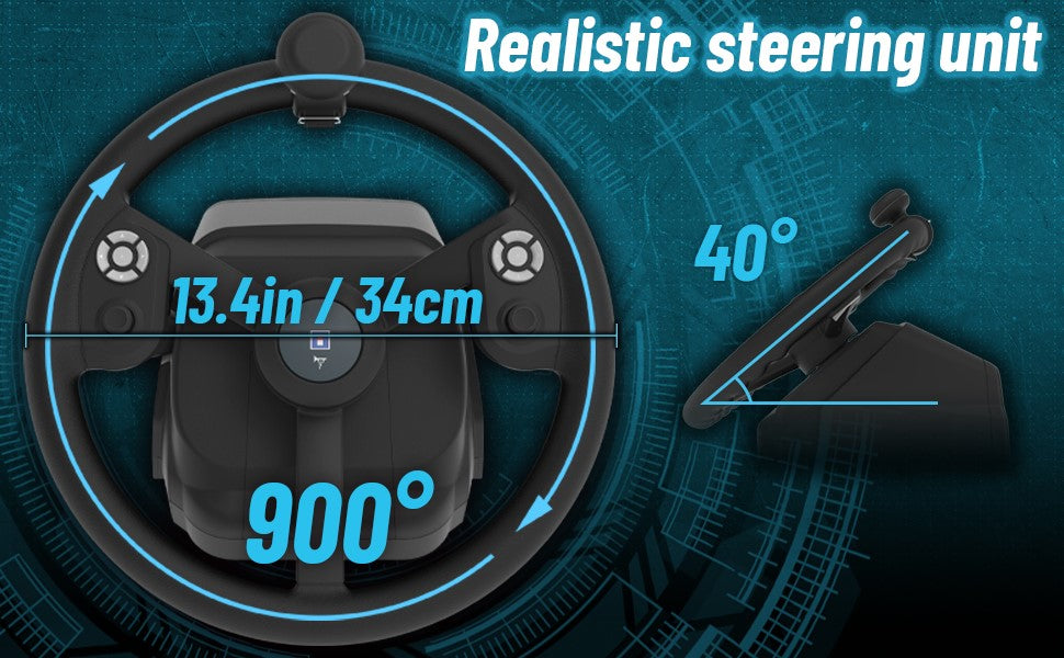 Hori Système de contrôle des véhicules agricoles Farming Vehicle Control System pour PC - Inclus Volant, Levier de commande et Pédales