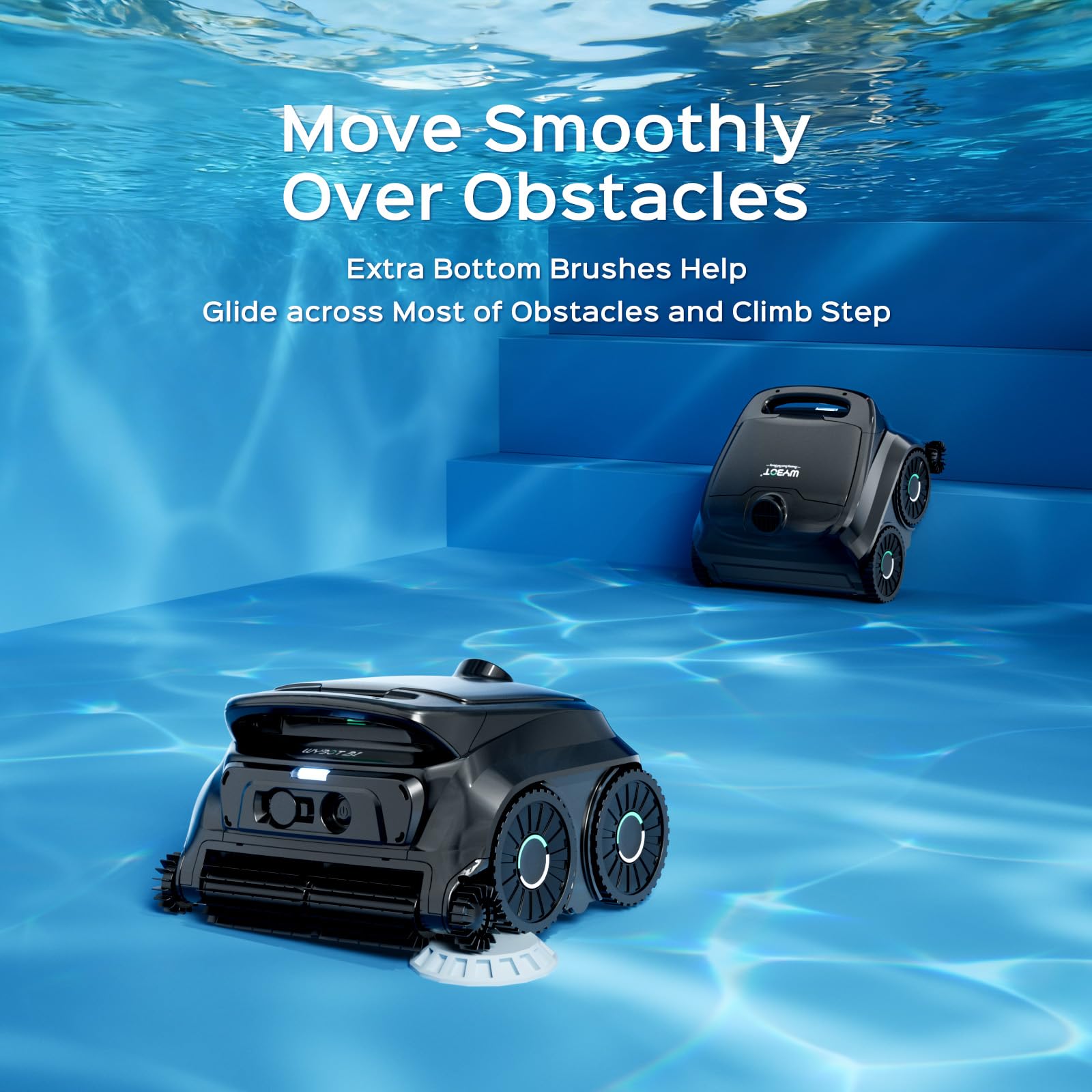 WYBOT B1 robot nettoyeur de piscine, mise à jour OTA, nettoyage du fond et des parois, aspirateur de piscine sans fil 120 min d'autonomie pour piscines enterrées et hors sol