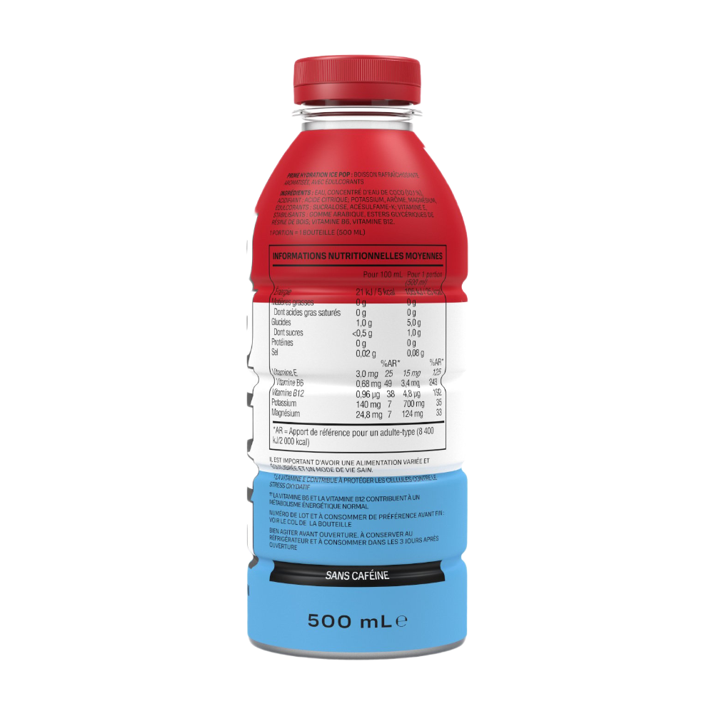 PRIME Boisson hydratation saveur Ice Pop - 50 cl