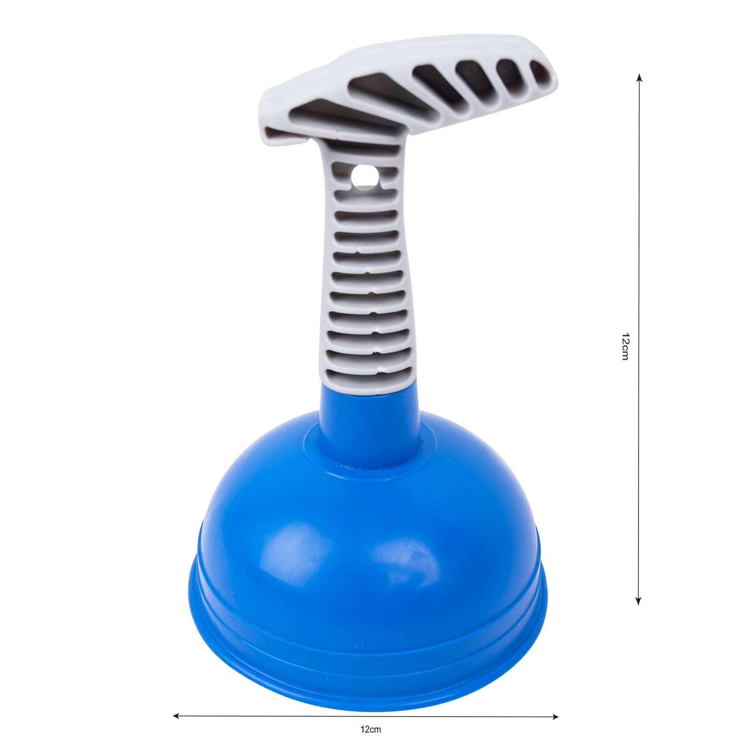 Ventouse en TPR bleu avec tête de 12 cm de diamètre et manche en plastique de 12 cm, outil d'aspiration durable