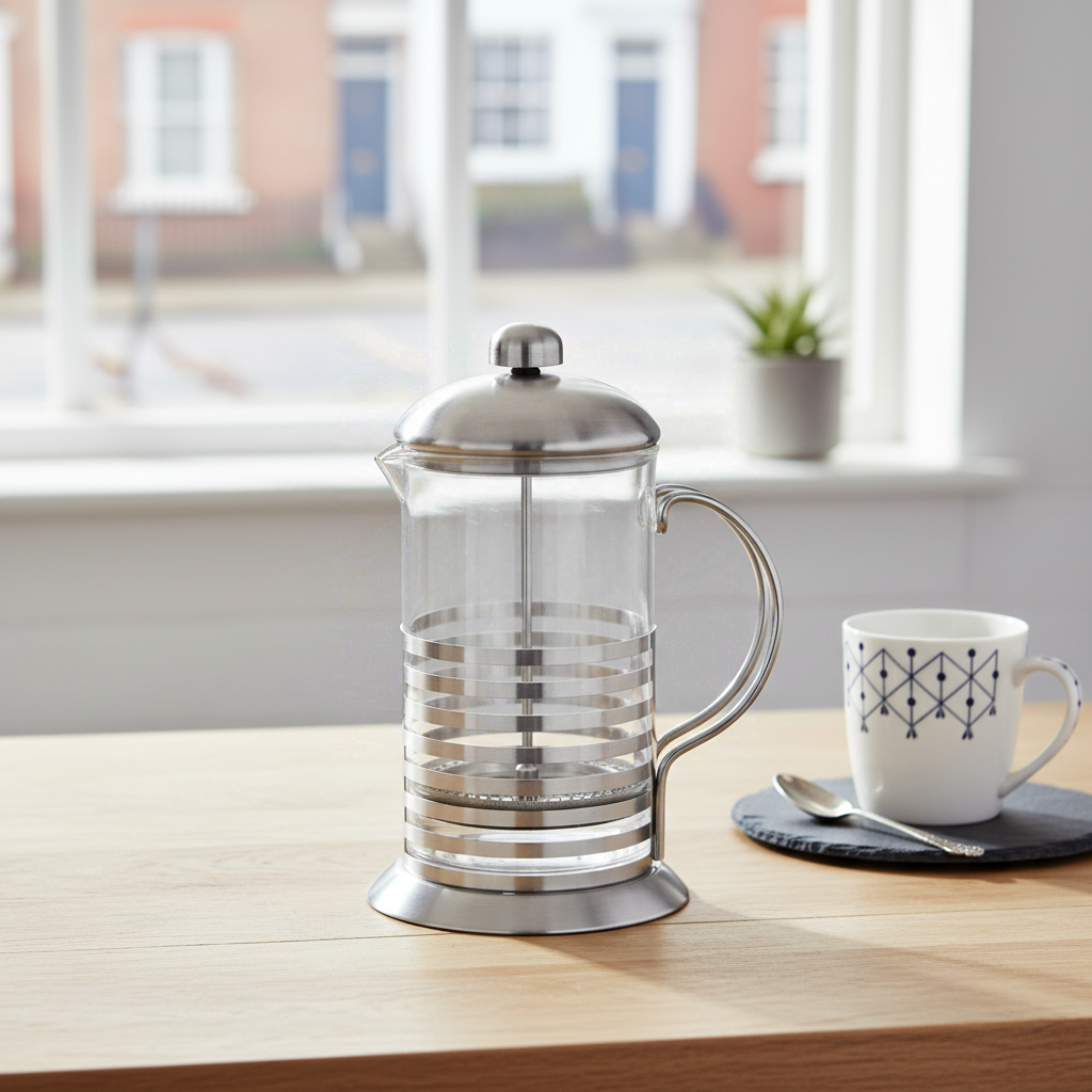 Secret de Gourmet Cafetière à piston en verre Rayures 80 cl