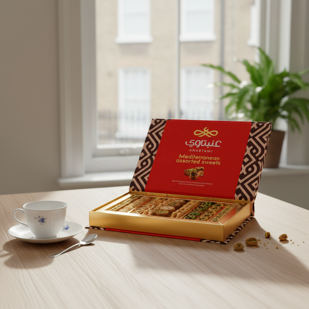 ANABTAWI Assortiment de baklavas classiques boîte rouge 500 g