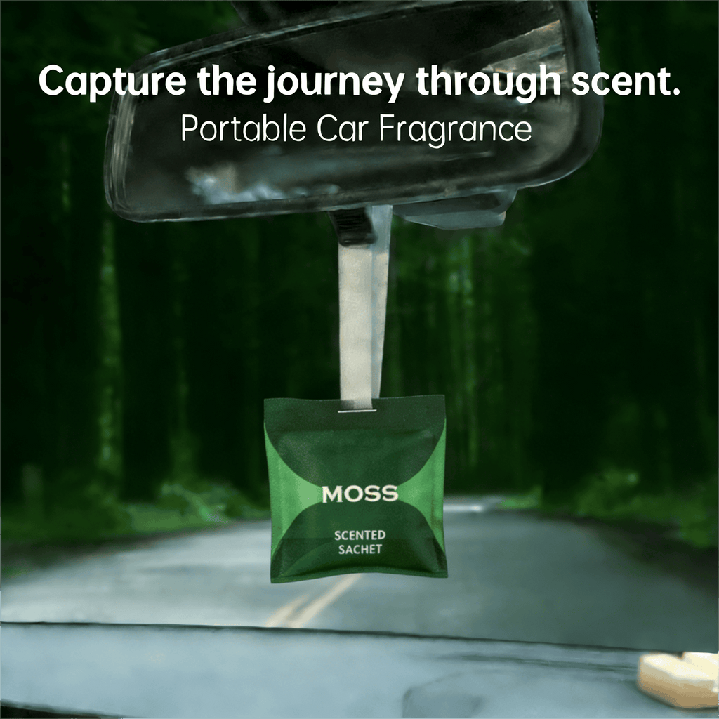 Zooly Lot de sachets parfumés pour voiture - Mousse des montagnes de l’Himalaya (Vert), 12 g, 1 lot